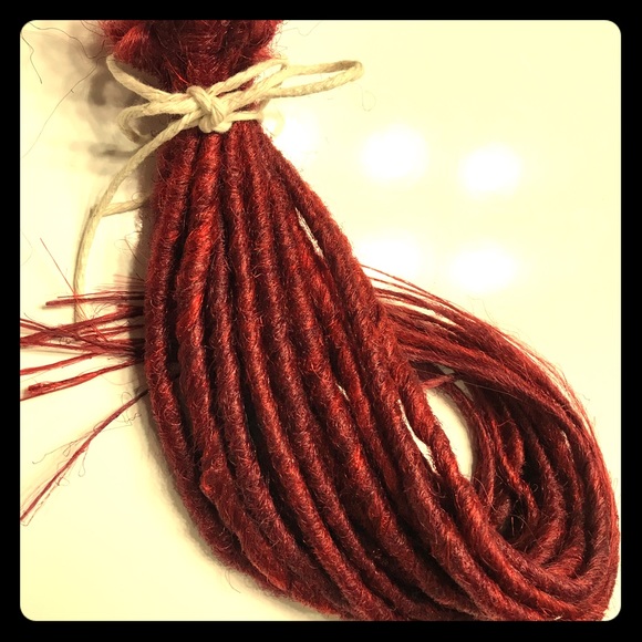 20 Burgundy Red Dreads Dreadlocks Hair Extensions - Picture 1 of 8